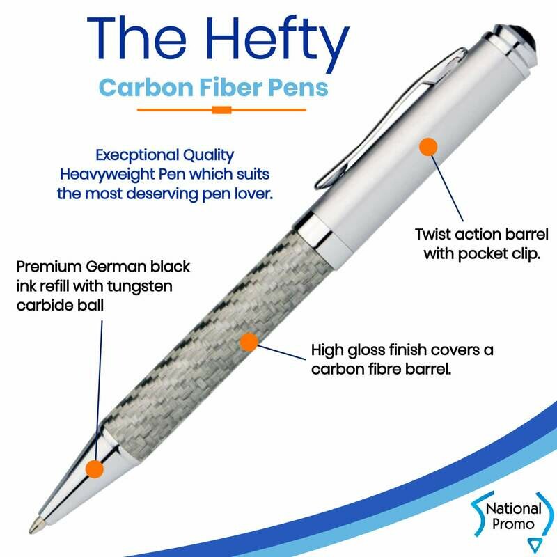 HEFTY Carbon Fiber Engraved Metal Pen
