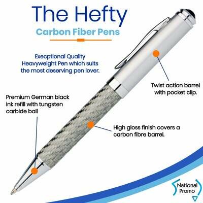 HEFTY Carbon Fiber Engraved Metal Pen