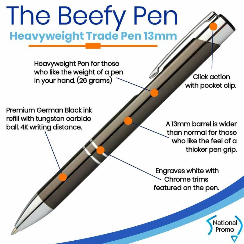 Heavyweight 'BEEFY' Engraved Metal Pen
