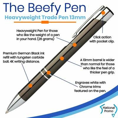 Heavyweight 'BEEFY' Engraved Metal Pen