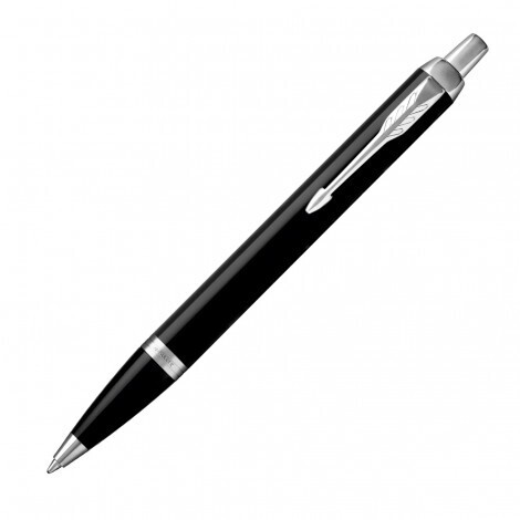 PARKER PEN LACQUER BLACK w CHROME TRIM
