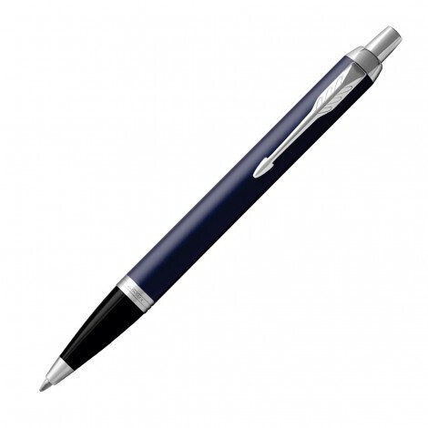 PARKER PEN MATTE BLUE w CHROME TRIM