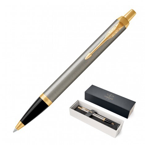 PARKER PEN BRUSHED STAINLESS GOLD TRIM PARKER PEN BRUSHED STAINLESS GOLD TRIM
