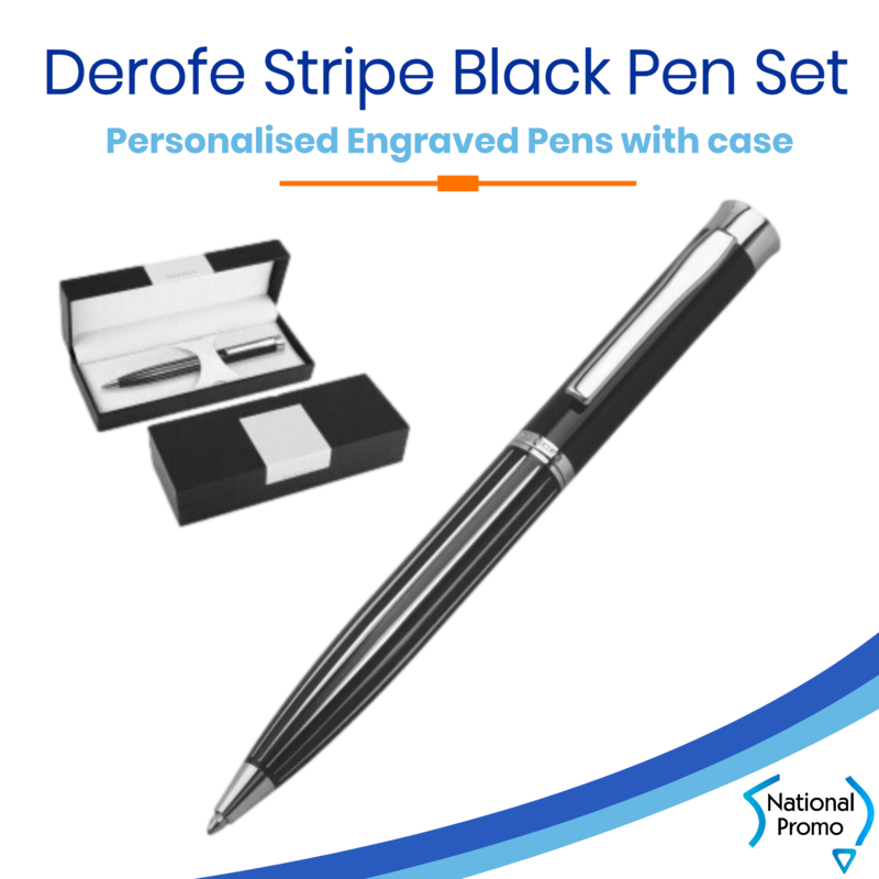 DEROFE STRIPE BLACK BALLPOINT PEN DEROFE STRIPE BLACK BALLPOINT PEN