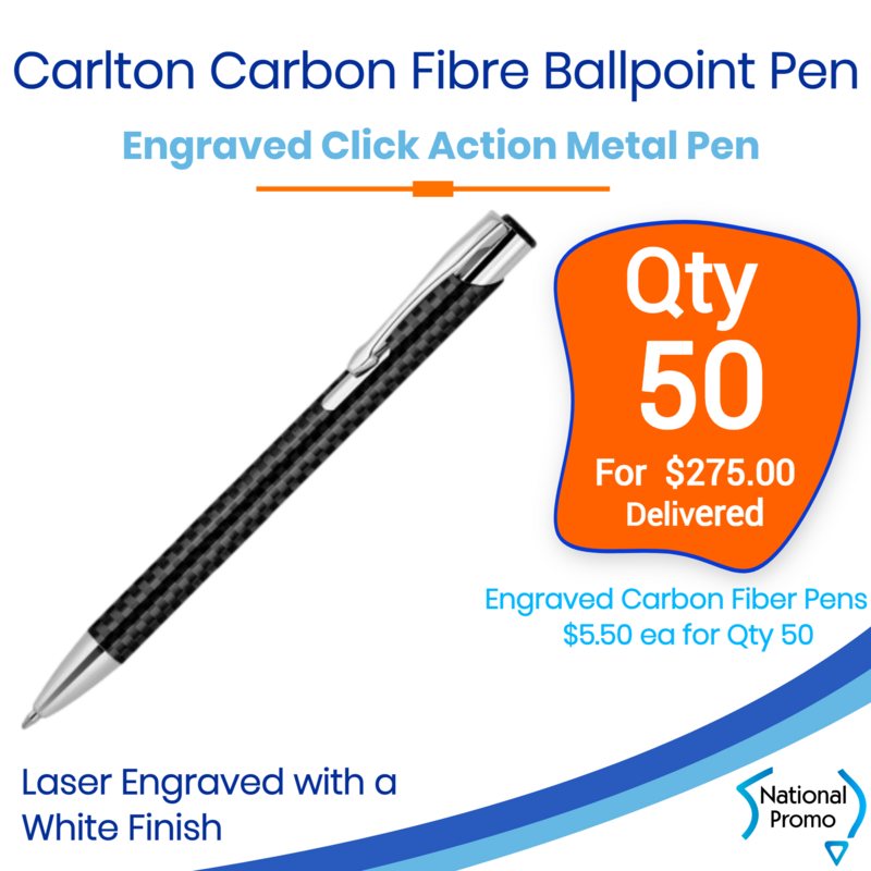 50x Carlton Carbon Fibre Engraved Ballpoint Pen 50x Carlton Carbon Fibre Engraved Ballpoint Pen