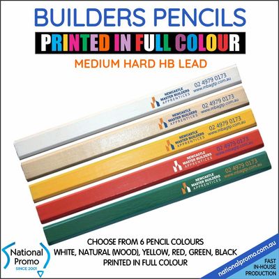 250 x BUILDERS CARPENTER PENCILS - FULL COLOUR PRINT 250 x BUILDERS CARPENTER PENCILS - FULL COLOUR PRINT