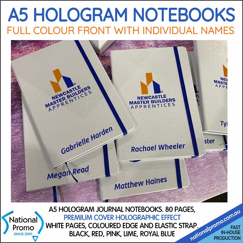 5 Notebooks for $40 >A5 HOLOGRAM COVER NOTEBOOK