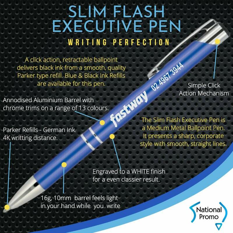 50 x SLIM TRADE METAL PENS for $42.50