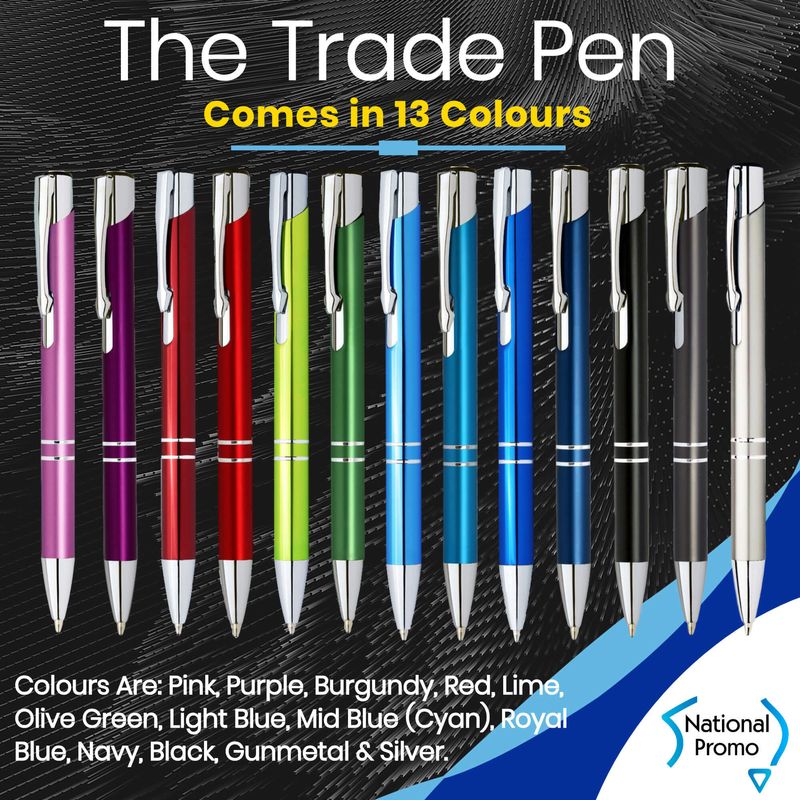 50 x SLIM TRADE METAL PENS for $42.50