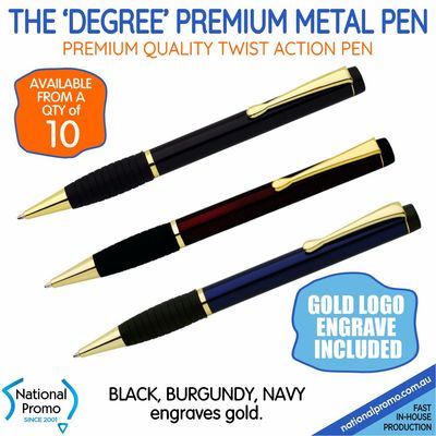 15 x THE DEGREE Engraved Metal Pens for $40