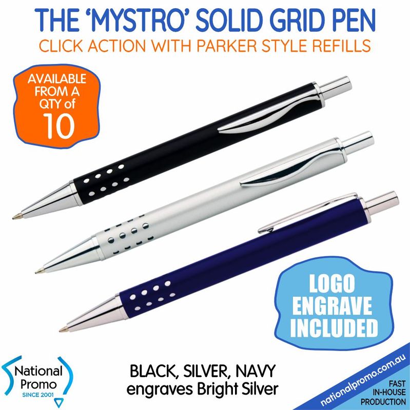 THE 'MYSTRO' Solid Grid Metal Engraved Pen THE 'MYSTRO' Solid Grid Metal Engraved Pen