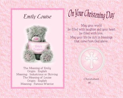 Christening/Naming/Baptism or Birth Day Meaning + Verse