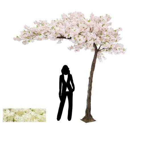 320CM CREAM OR PINK CANOPY CHERRY BLOSSOM (ARTIFICIAL TRUNK)