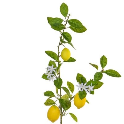 Artificial Foliage Lemon Spray with Fruits