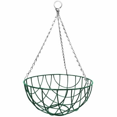 Wire Green Hanging Basket 14" (Pair)
