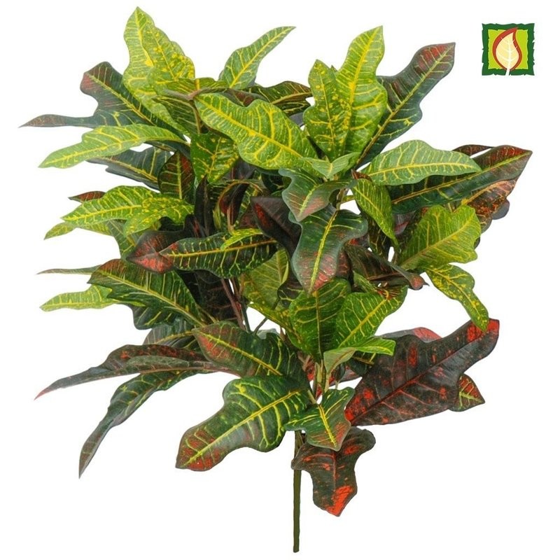 Fire Retardant Large Artificial Croton Bush 90cm