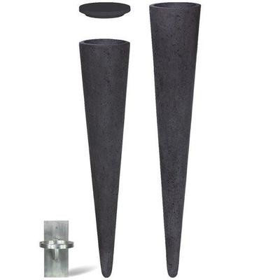 POLYSTONE WALL CONE 20/120 cm Anthracite (mount not included )