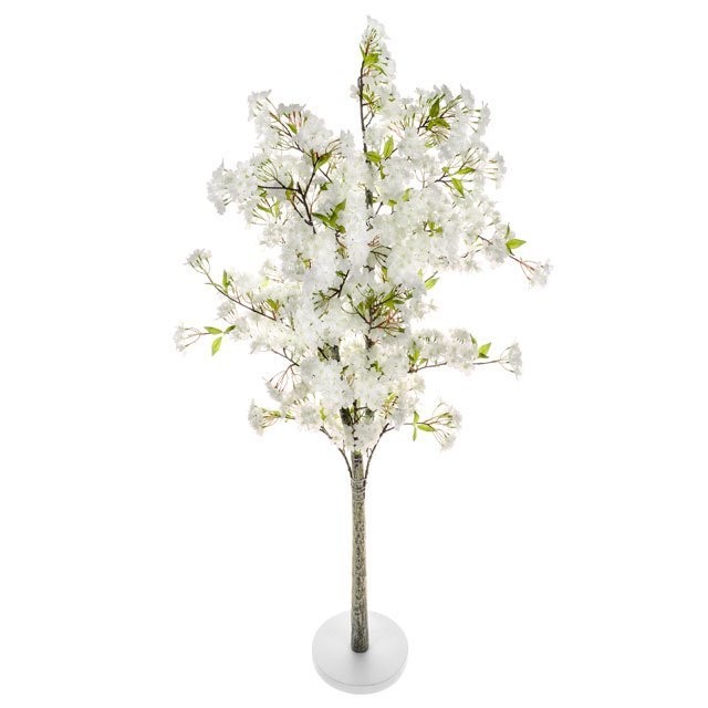 Blossom Tree On Base White 2m