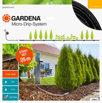 Gardena Start Set Rows of Plants