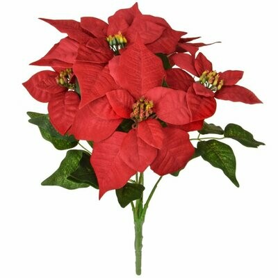 Artificial Red Poinsettia (Buy 6 and get 10% off)