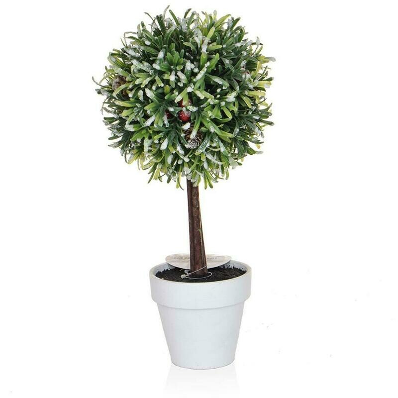 Christmas Frosted Topiary Ball 32cm