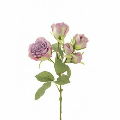 Silk Old English Rose Spray 39cm