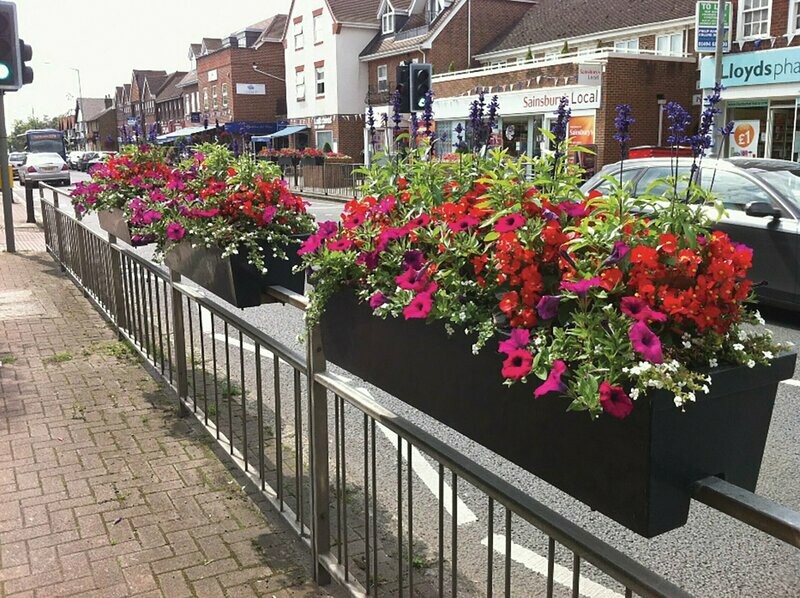 Railing Planter  (Natural Finish)