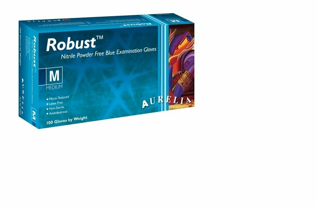 Nitrile Powder Free Blue Disposable Gloves M L & XL