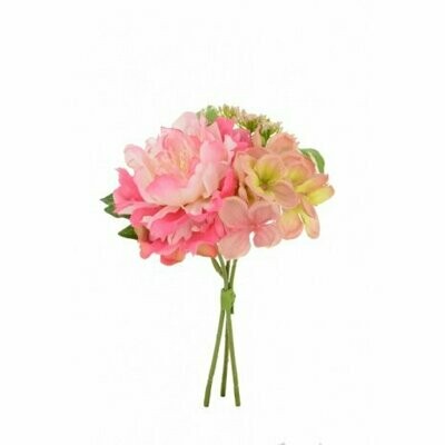 20cm Peony & Hydrangea Bouquet
