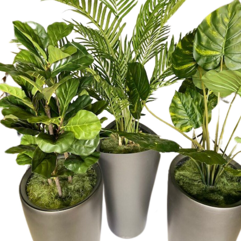 Delta 40 Planter - Artificial Plant Included