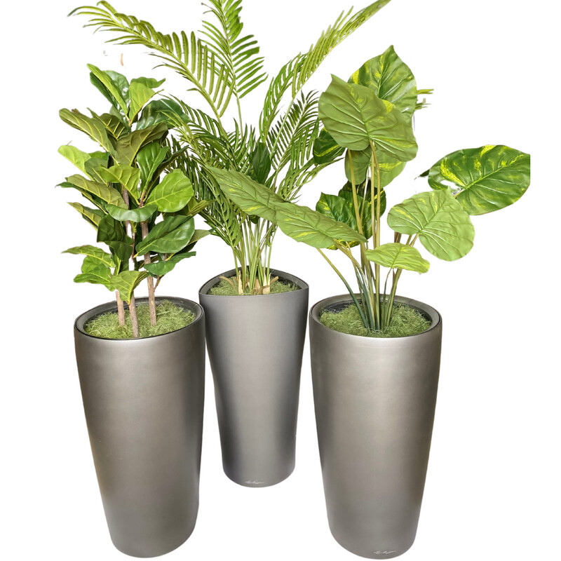 Rondo 40 Planter -  Artificial Plant  Included