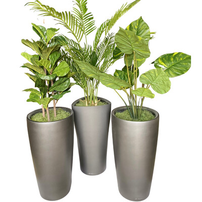 Rondo 40 Planter - Artificial Plant Included