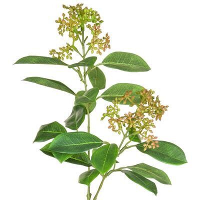 Artificial Skimmia Shrub in Pink