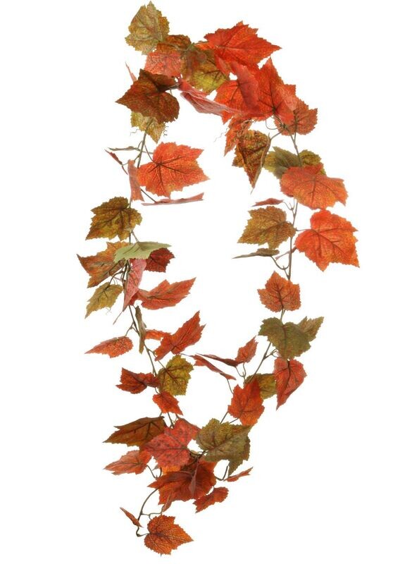Artificial Grape Leaf Garland