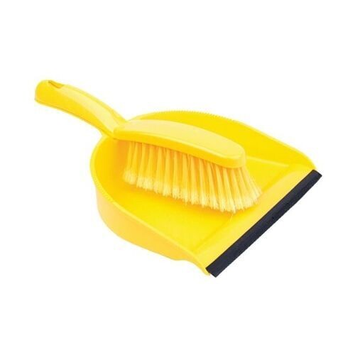 Yellow dustpan (NO BRUSH) with rubber lip