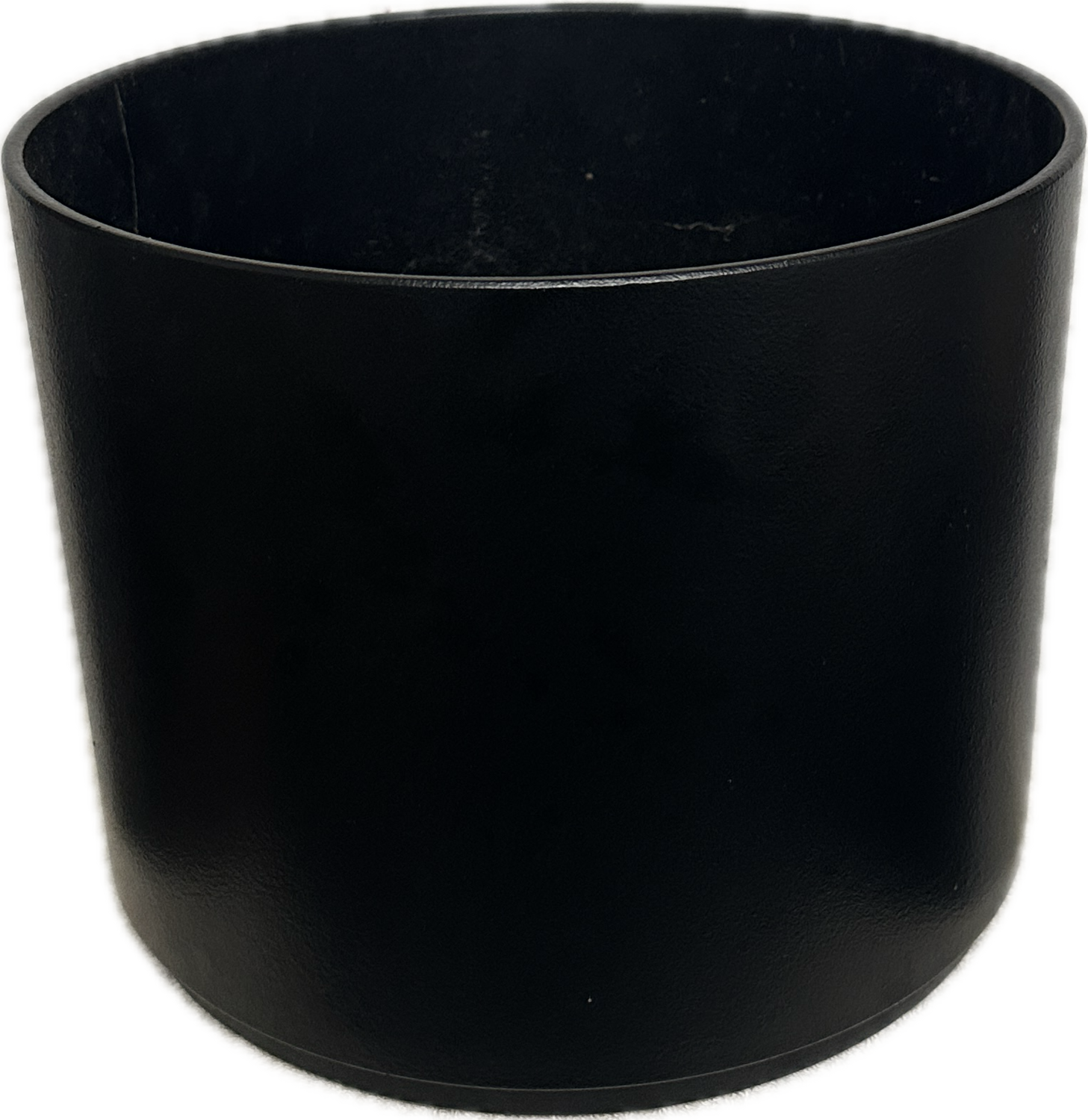 Black Round Planter with removable wheels