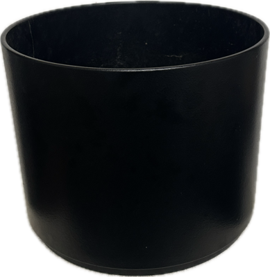 Black Round Planter with removable wheels