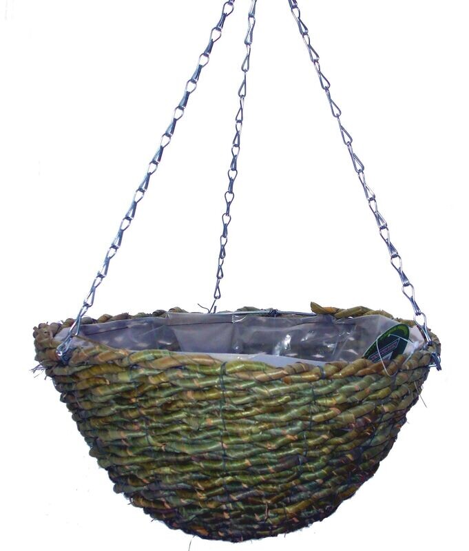 14" Round Rope Hanging Basket