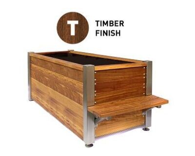 Wharf Timber Finish Trough Planter with Seat