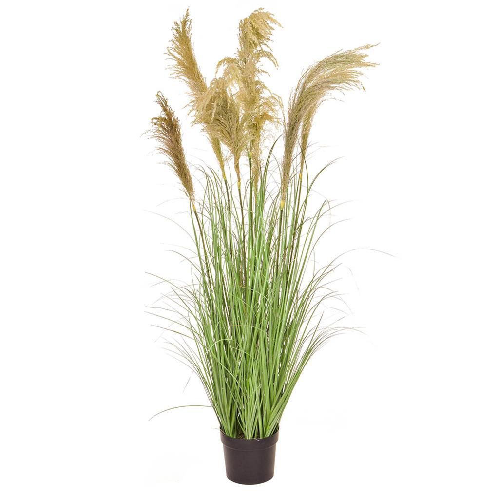 Artificial Reddish Grass in Pot