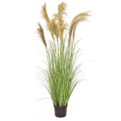 Artificial Reddish Grass in Pot