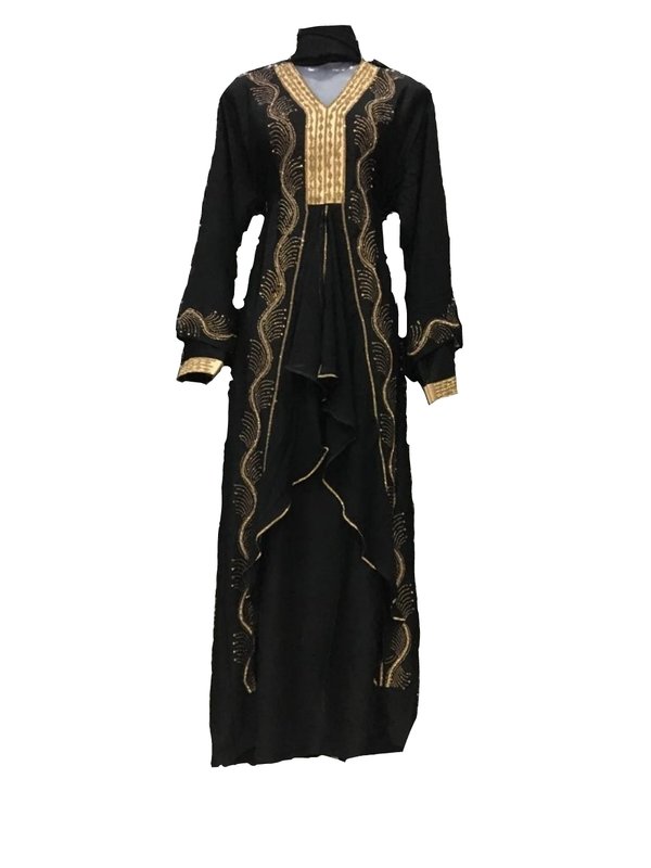 Humaira&#39;s abaya Al-nida fabric golden stone Dubai style women abaya