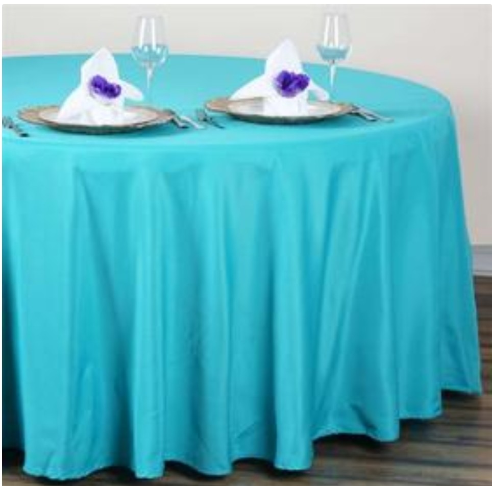 Turquoise Round 108 inch