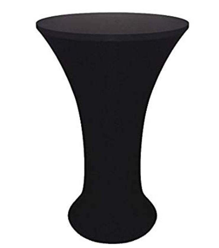 Spandex cocktail table cover black
