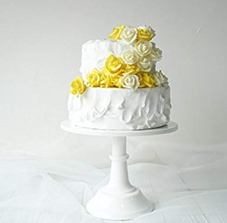White 12 inch adjustable cake stand