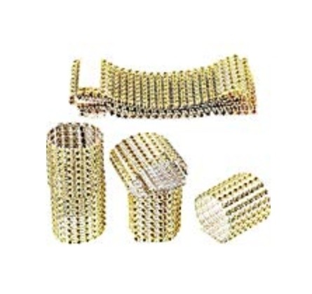 Gold rhinestone napkin rings 