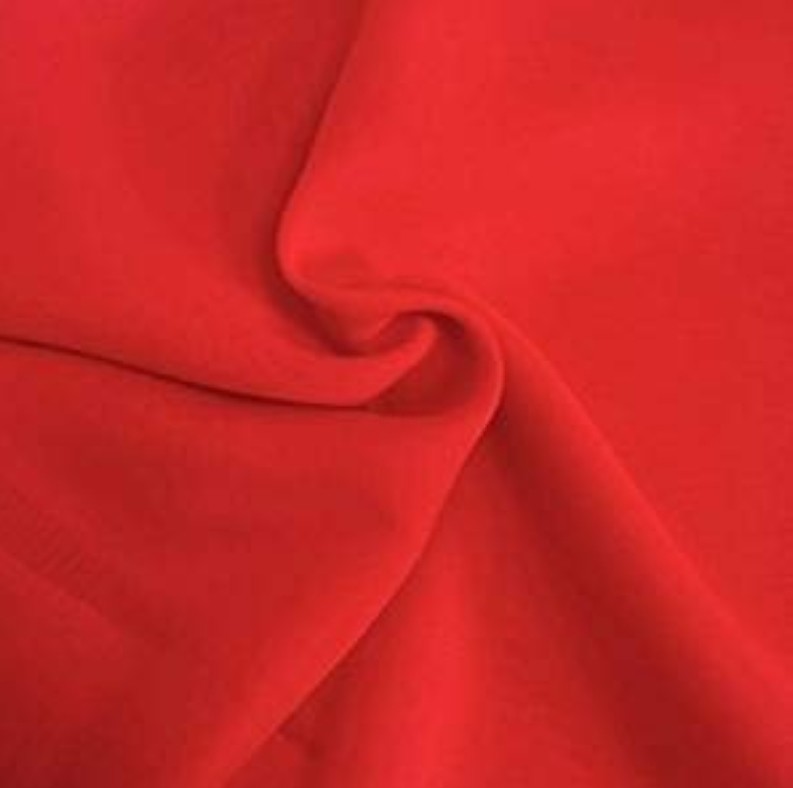 Chiffon solid red fabric (1)
