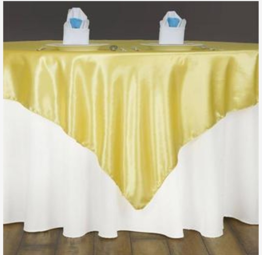 Yellow Silk table overlay