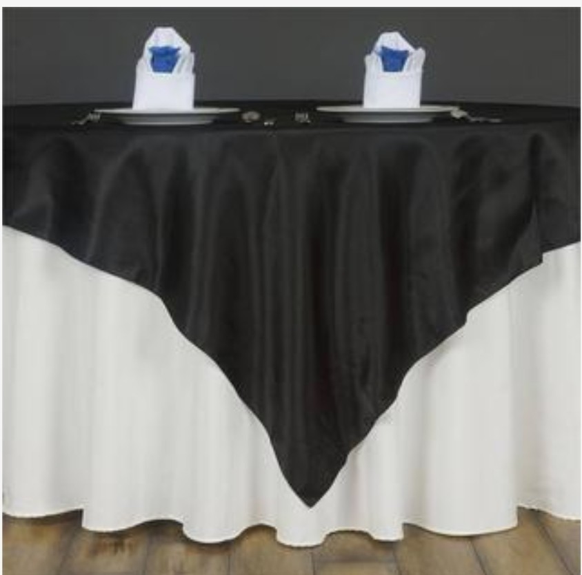 Black Satin table overlay