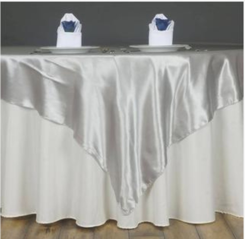 Silver table overlay
